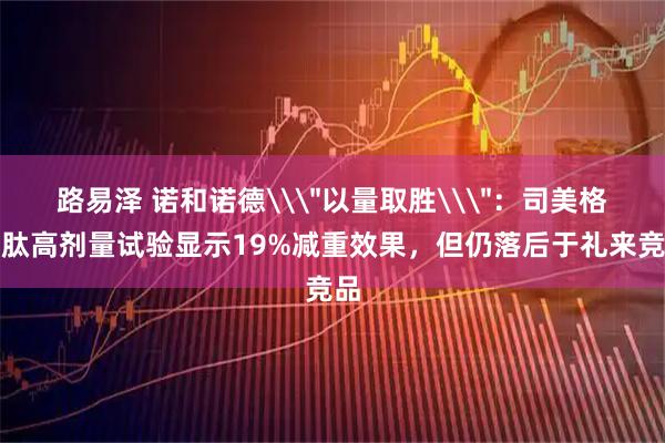 路易泽 诺和诺德\＂以量取胜\＂：司美格鲁肽高剂量试验显示19%减重效果，但仍落后于礼来竞品