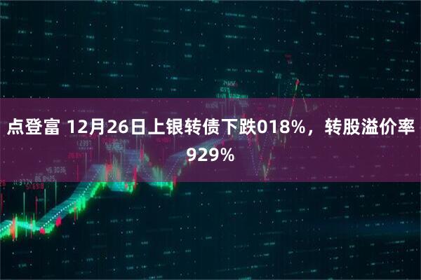 点登富 12月26日上银转债下跌018%，转股溢价率929%