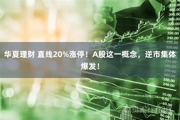 华夏理财 直线20%涨停！A股这一概念，逆市集体爆发！